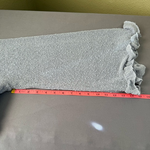 Urban Outfitters shirt women large long sleeve tie front cropped blouse purple - Picture 10 of 10